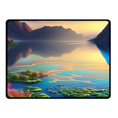 Breathtaking Sunset Fleece Blanket (small) by GardenOfOphir