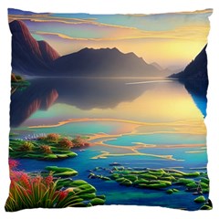 Breathtaking Sunset Standard Premium Plush Fleece Cushion Case (two Sides) by GardenOfOphir