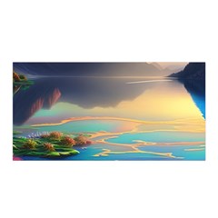 Breathtaking Sunset Satin Wrap 35  X 70  by GardenOfOphir