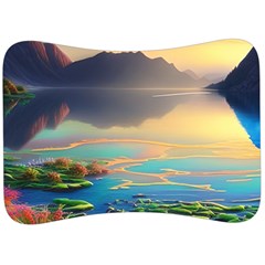 Breathtaking Sunset Velour Seat Head Rest Cushion by GardenOfOphir