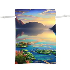 Breathtaking Sunset Lightweight Drawstring Pouch (xl) by GardenOfOphir