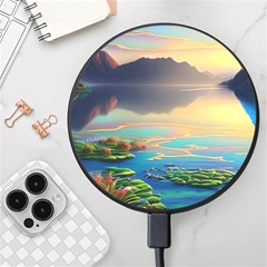 Breathtaking Sunset Wireless Fast Charger(black) by GardenOfOphir