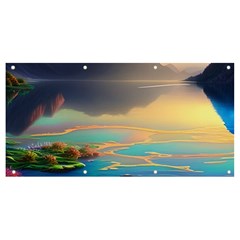 Breathtaking Sunset Banner And Sign 8  X 4  by GardenOfOphir