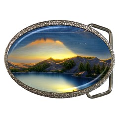 Crimson Sunset Belt Buckles by GardenOfOphir