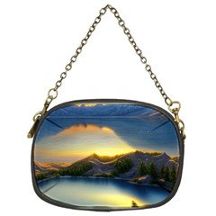 Crimson Sunset Chain Purse (two Sides) by GardenOfOphir