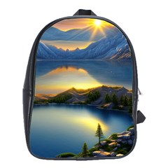 Crimson Sunset School Bag (large) by GardenOfOphir