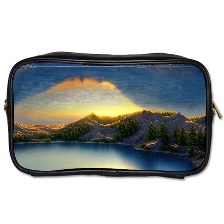 Crimson Sunset Toiletries Bag (One Side)