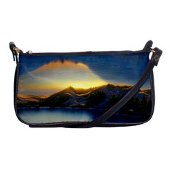 Crimson Sunset Shoulder Clutch Bag by GardenOfOphir