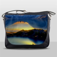 Crimson Sunset Messenger Bag by GardenOfOphir