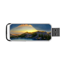 Crimson Sunset Portable Usb Flash (one Side) by GardenOfOphir