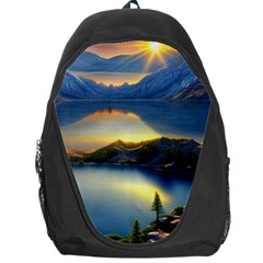 Crimson Sunset Backpack Bag by GardenOfOphir