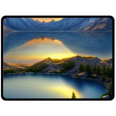 Crimson Sunset Fleece Blanket (large) by GardenOfOphir