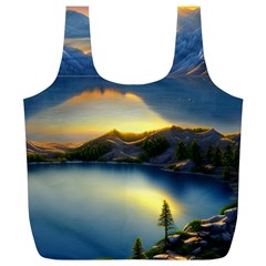 Crimson Sunset Full Print Recycle Bag (xl) by GardenOfOphir