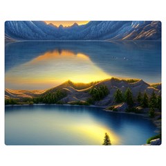 Crimson Sunset Premium Plush Fleece Blanket (medium) by GardenOfOphir