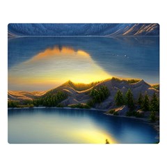 Crimson Sunset Premium Plush Fleece Blanket (large) by GardenOfOphir