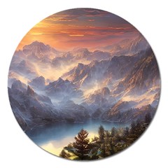 Dusty Sunset Magnet 5  (round) by GardenOfOphir