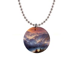 Dusty Sunset 1  Button Necklace by GardenOfOphir