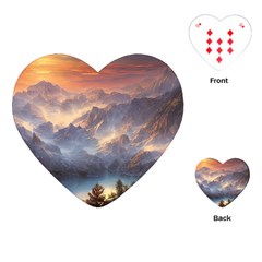 Dusty Sunset Playing Cards Single Design (heart) by GardenOfOphir