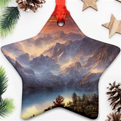 Dusty Sunset Star Ornament (two Sides) by GardenOfOphir