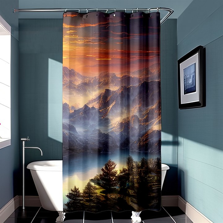 Dusty Sunset Shower Curtain 36  x 72  (Stall) 