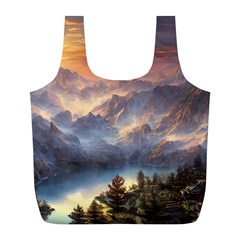 Dusty Sunset Full Print Recycle Bag (l) by GardenOfOphir