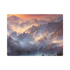 Dusty Sunset One Side Premium Plush Fleece Blanket (mini) by GardenOfOphir