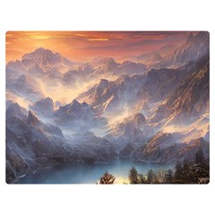 Dusty Sunset One Side Premium Plush Fleece Blanket (extra Small) by GardenOfOphir