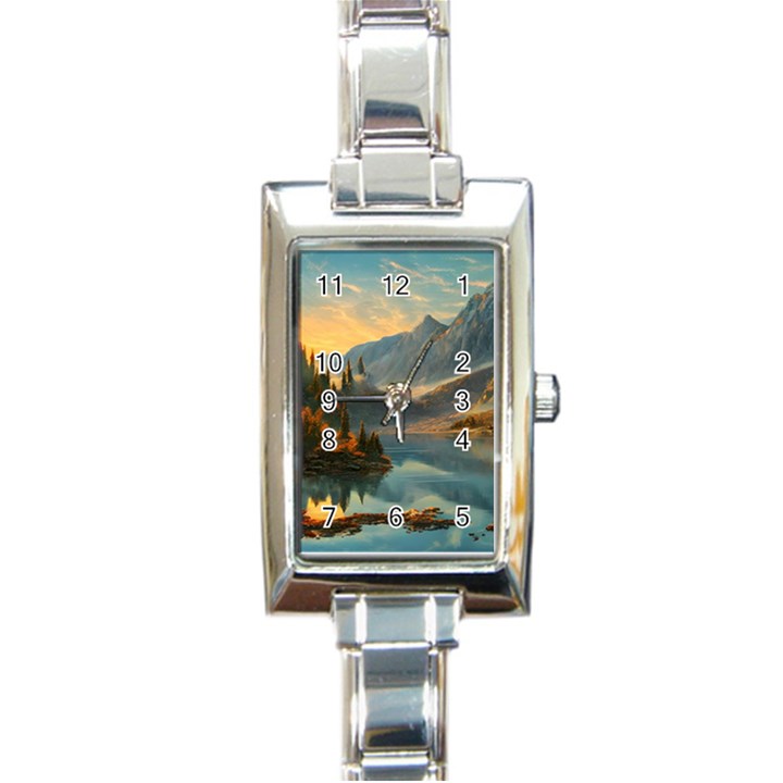 Dazzling Sunset Rectangle Italian Charm Watch