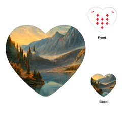 Dazzling Sunset Playing Cards Single Design (Heart)