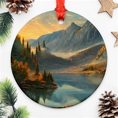 Dazzling Sunset Round Ornament (Two Sides)