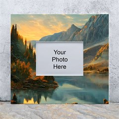 Dazzling Sunset White Wall Photo Frame 5  X 7  by GardenOfOphir