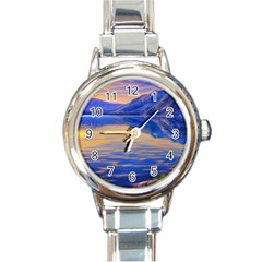 Dramatic Sunset Round Italian Charm Watch by GardenOfOphir