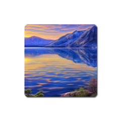 Dramatic Sunset Square Magnet by GardenOfOphir