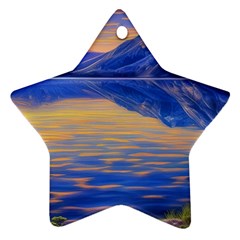 Dramatic Sunset Star Ornament (two Sides) by GardenOfOphir