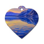 Dramatic Sunset Dog Tag Heart (Two Sides) Front