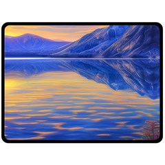 Dramatic Sunset One Side Fleece Blanket (large) by GardenOfOphir