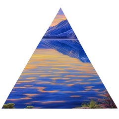 Dramatic Sunset Wooden Puzzle Triangle by GardenOfOphir