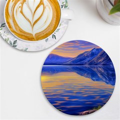 Dramatic Sunset Uv Print Round Tile Coaster by GardenOfOphir