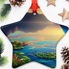 Exquisite Sunset Star Ornament (two Sides) by GardenOfOphir