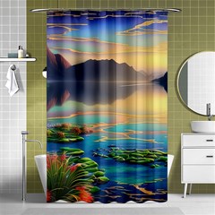 Exquisite Sunset Shower Curtain 48  X 72  (small)  by GardenOfOphir