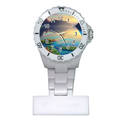 Exquisite Sunset Plastic Nurses Watch by GardenOfOphir