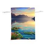 Exquisite Sunset Lightweight Drawstring Pouch (S) Back