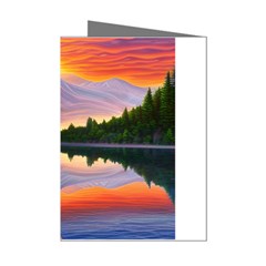 Flaming Sunset Mini Greeting Cards (Pkg of 8)