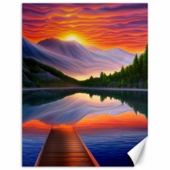 Flaming Sunset Canvas 12  X 16  by GardenOfOphir