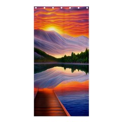 Flaming Sunset Shower Curtain 36  X 72  (stall)  by GardenOfOphir