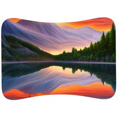 Flaming Sunset Velour Seat Head Rest Cushion