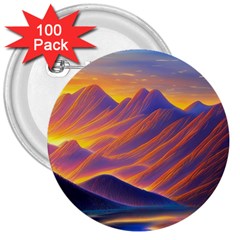 Great Sunset 3  Buttons (100 Pack)  by GardenOfOphir