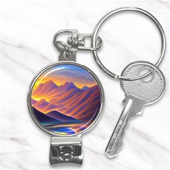 Great Sunset Nail Clippers Key Chain by GardenOfOphir