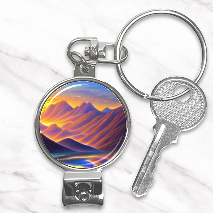 Great Sunset Nail Clippers Key Chain