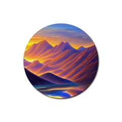 Great Sunset Rubber Coaster (round) by GardenOfOphir